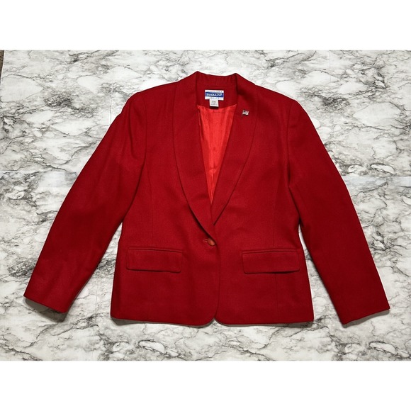 PENDLETON Women's Sport Coat Jacket 100% Pure Virgin Wool 10 Petite USA Made VTG - Picture 1 of 9